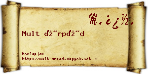 Mult Árpád névjegykártya